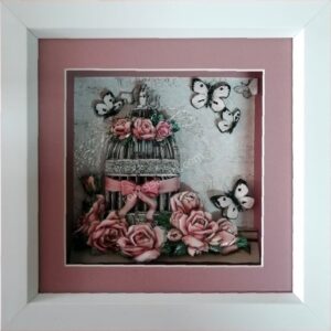 Güller ve Kafes Rolyef Tablo