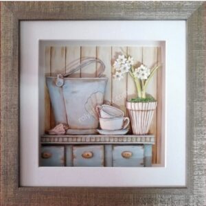 Soft Çiçekli Rolyef Tablo